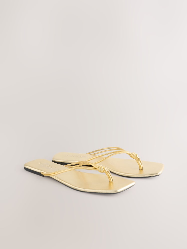 Cuir doré - String Forever Comfort® à bout carré noué - Image 5 of 9