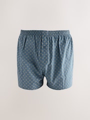Medallion Print 4 pack Woven Pure 100% Cotton Boxers - Image 5 of 8