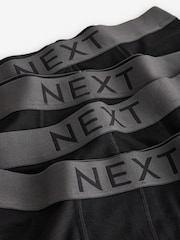 Black Stripe 4 pack 100% Cotton Trunks - Image 4 of 4