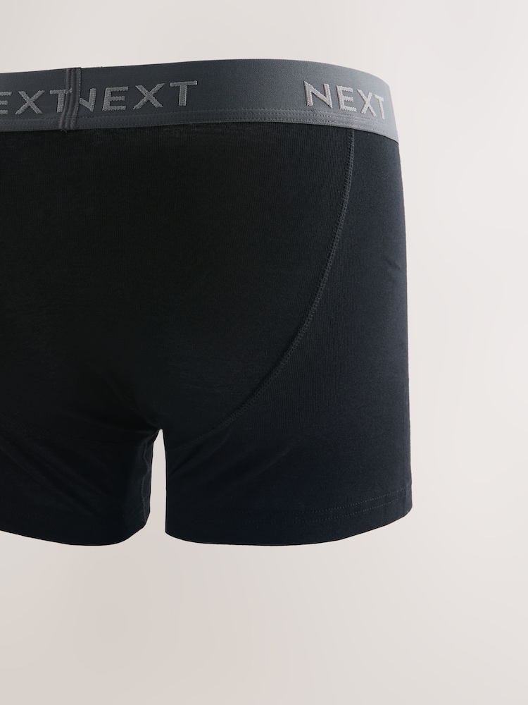 Black 4 pack 100% Cotton Trunks - Image 6 of 6