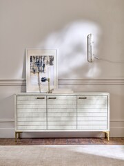 Light Isla Mango Wood Textured Front Large Sideboard - Image 1 of 9