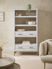 Light Isla Mango Wood Textured Front Storage Shelf - Image 1 of 7