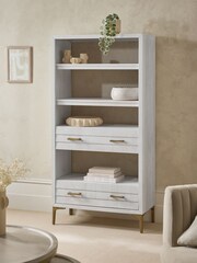 Light Isla Mango Wood Textured Front Storage Shelf - Image 2 of 7