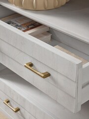 Light Isla Mango Wood Textured Front Storage Shelf - Image 3 of 7