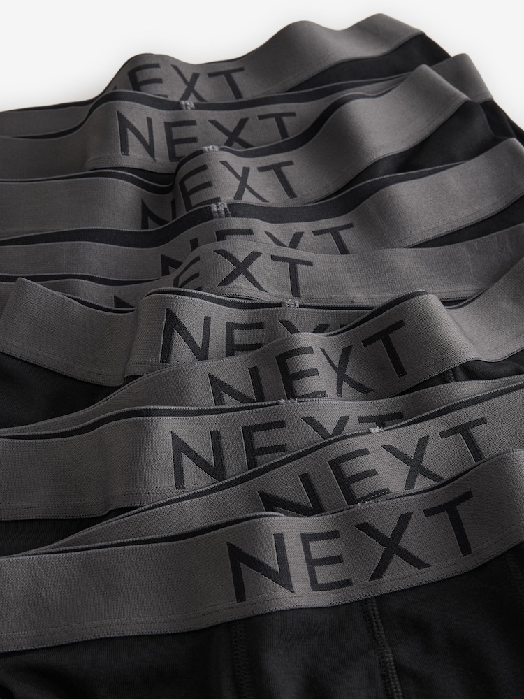 Black 10 pack 100% Cotton Trunks - Image 4 of 4