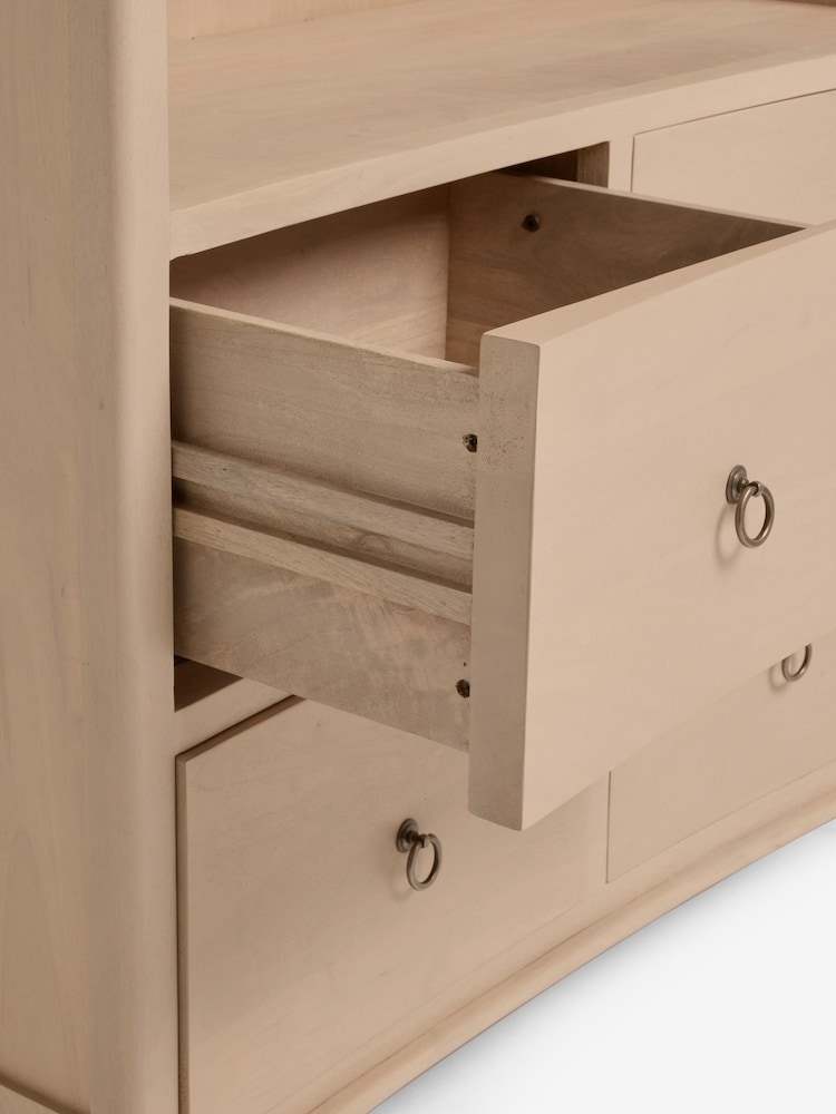 Light Natural Soild Mango Wood Bookcase Shelf - Image 8 of 8