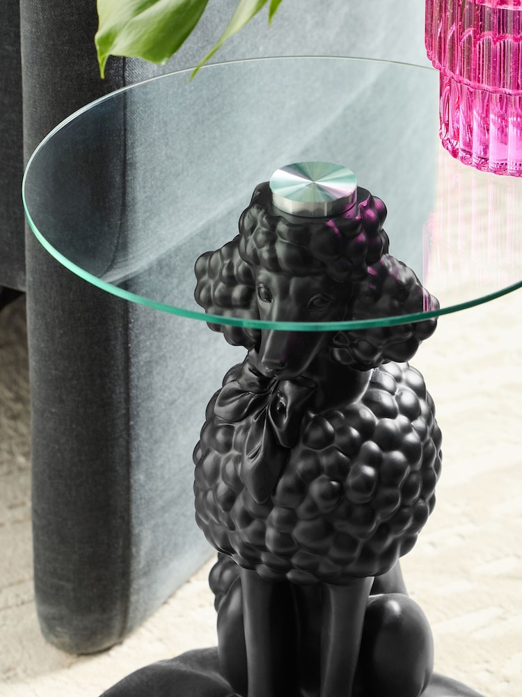 Black Patricia Poodle Shaped Side Table - Image 2 of 4