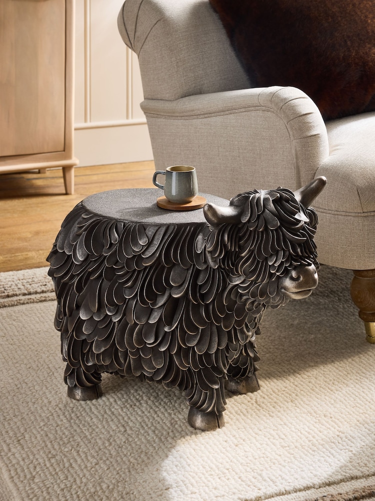 Bronze Hamish Resin Shaped Side Table - Image 1 of 6