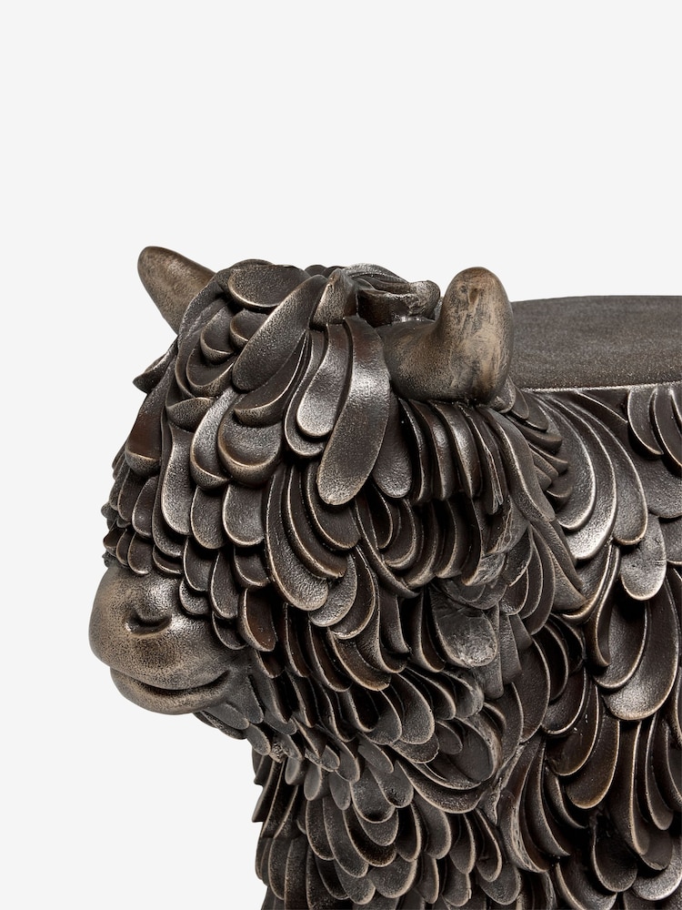 Bronze Hamish Resin Shaped Side Table - Image 6 of 6