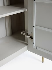 Light Grey Valencia Marble Mango Wood Wide Ladder Shelf - Image 8 of 9