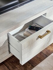 Light Isla Mango Wood Textured Front Up to 60 inch TV Unit - Image 5 of 10