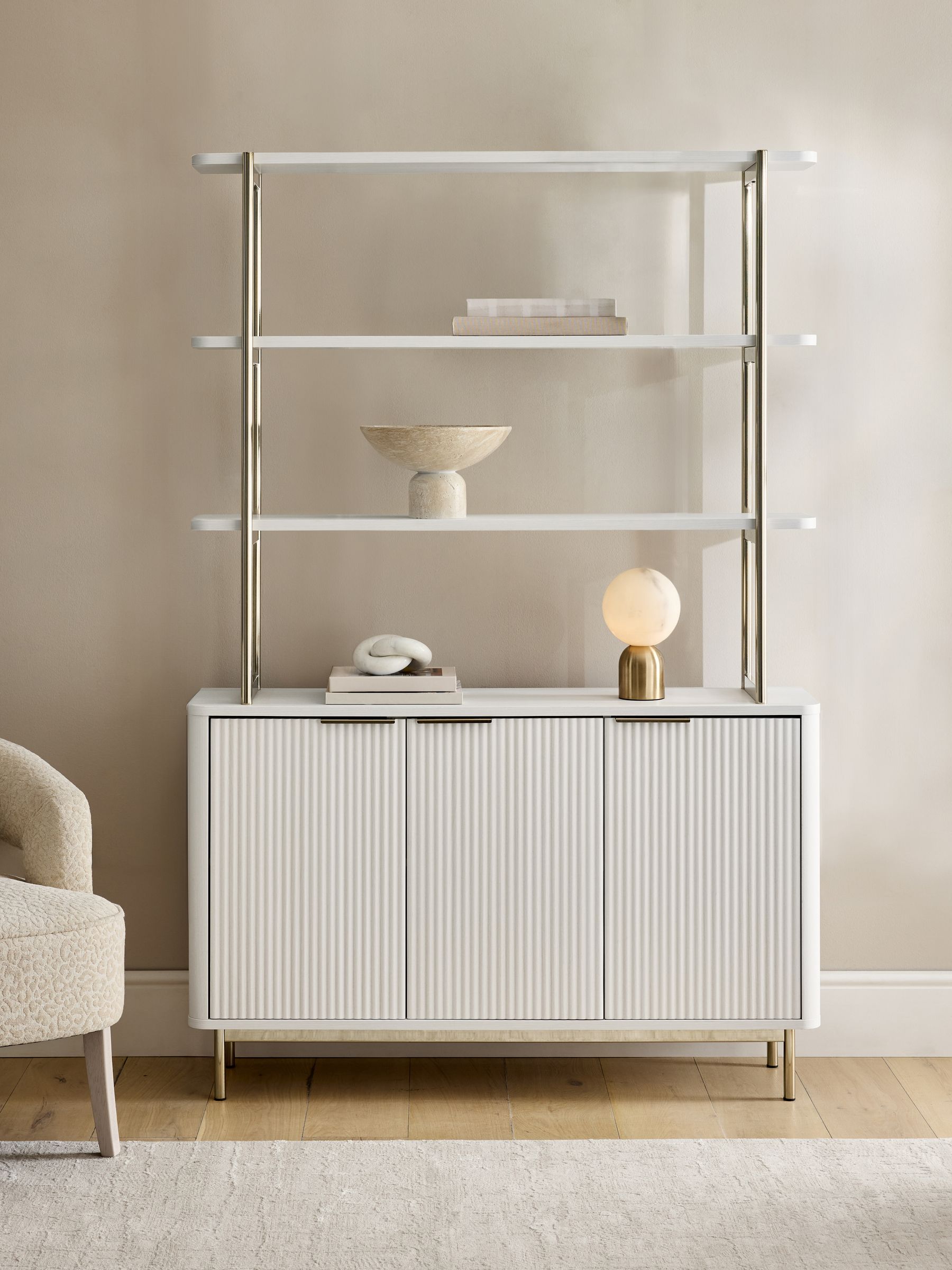 Buy White Emilie Oak Effect Storage Ladder Shelf from the Next UK