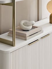 White Emilie Oak Effect Storage Ladder Shelf - Image 7 of 9