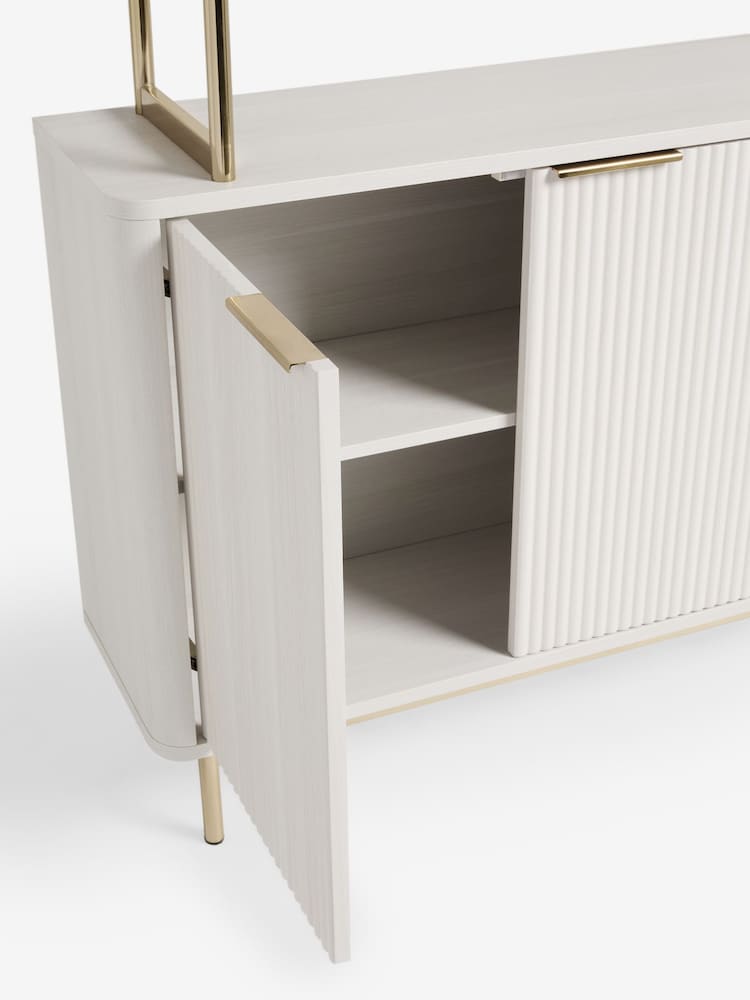White Emilie Oak Effect Storage Ladder Shelf - Image 7 of 7