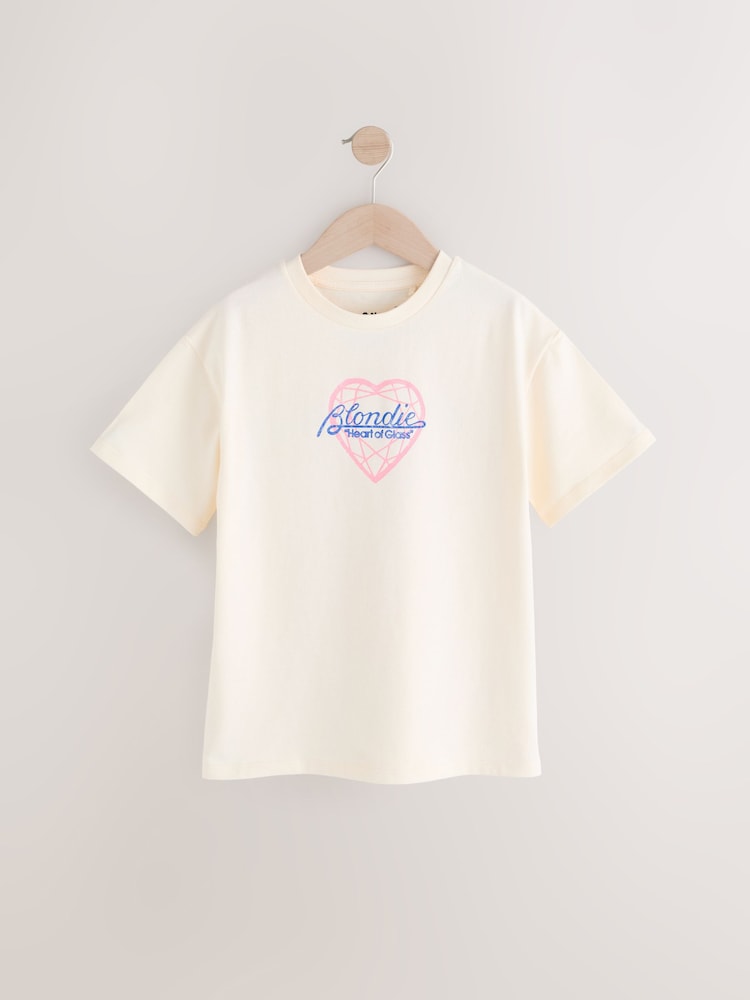 Blanc écru - T-shirt Blondie Oversized Band License 100% coton (3-16ans) - Image 4 of 7