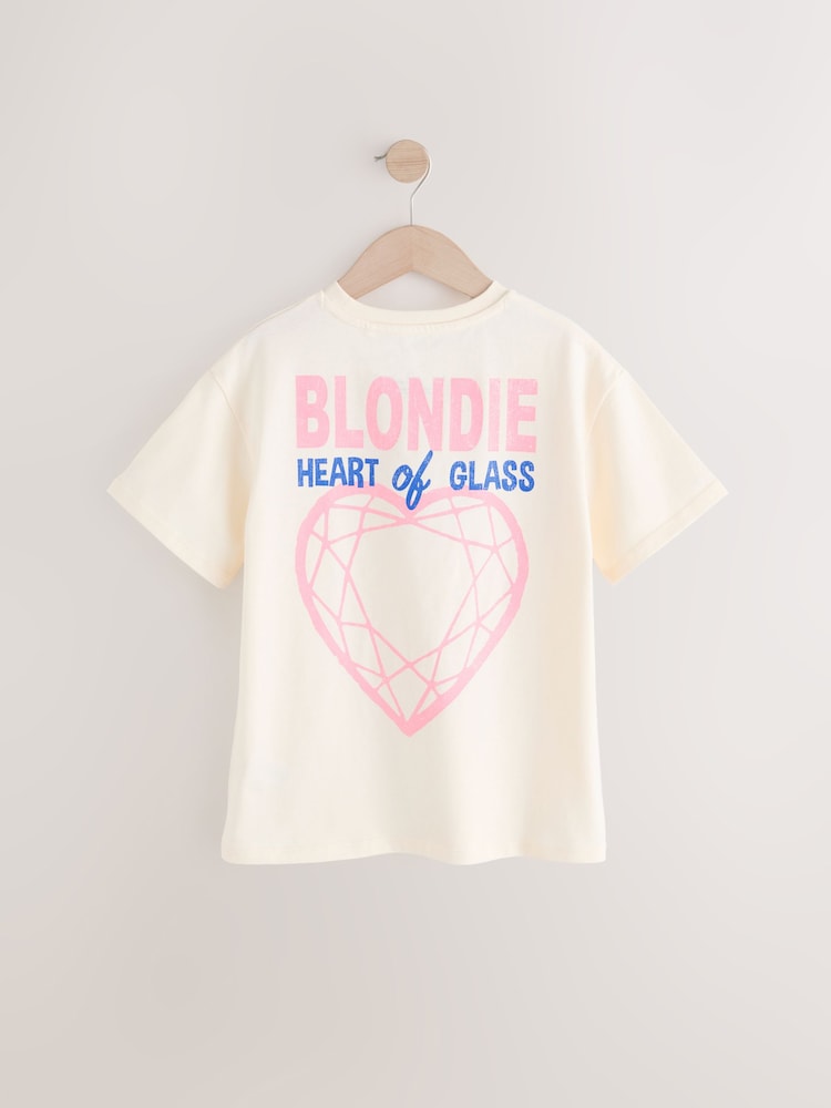 Blanc écru - T-shirt Blondie Oversized Band License 100% coton (3-16ans) - Image 5 of 7