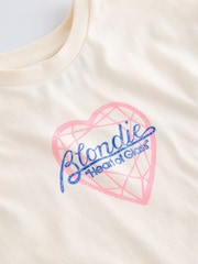 Ecru White Blondie Oversized Band License 100% Cotton T-Shirt (3-16yrs) - Image 6 of 7