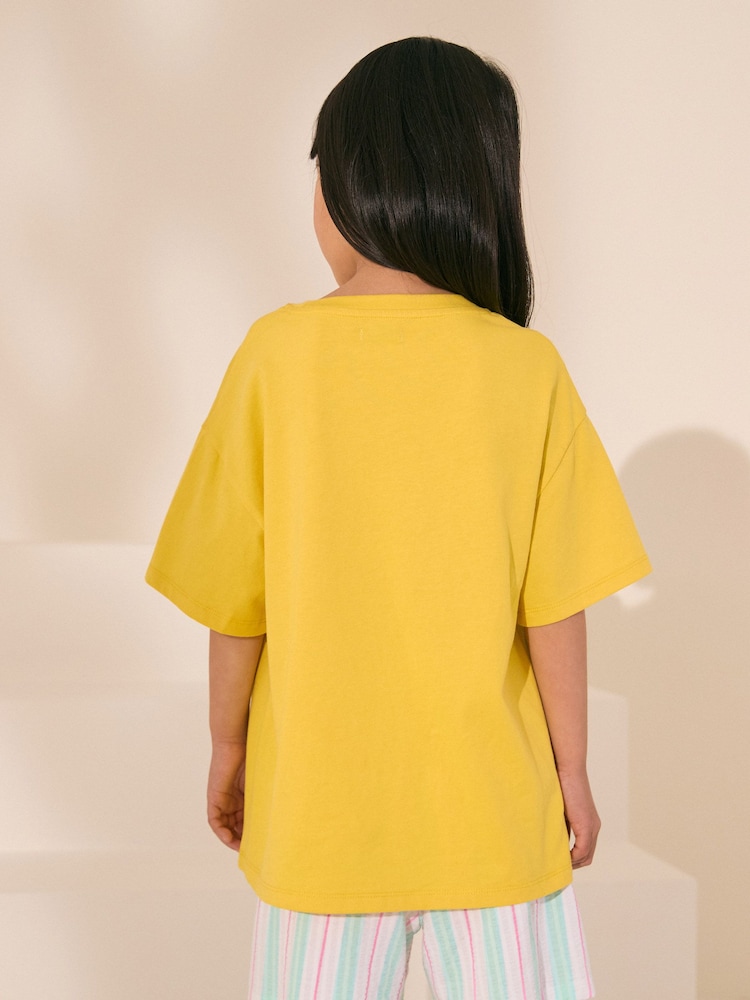 Yellow 100% Cotton Spongebob Oversized Graphic T-Shirt (3-16yrs) - Image 3 of 3