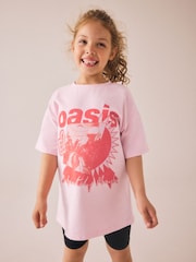 Pink - Oversized Oasis License Band T-Shirt (3-16yrs) - Bild 2 von 4