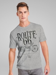 All + Every Grey Route 66 Building America Mens T-Shirt - Image 1 of 4
