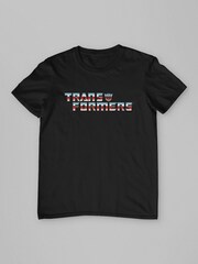 All + Every Black Transformers Classic Logo Mens 100% Cotton T-Shirt - Image 3 of 4