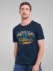 All + Every Blue Dungeons & Dragons Fighters Club Mens 100% Cotton T-Shirt - Image 1 of 4