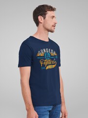 All + Every Blue Dungeons & Dragons Fighters Club Mens 100% Cotton T-Shirt - Image 2 of 4