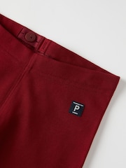 Polarn O Pyret Red Organic Cotton Plain Leggings - Image 3 of 3