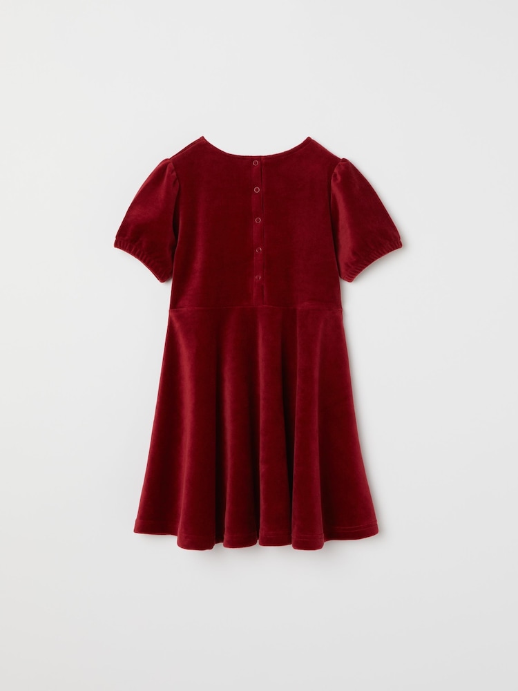 Polarn O Pyret Red Velour Party Dress - Image 2 of 4 Polarn O Pyret Red Velour Party Dress - Image 2 of 4
