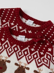 Czerwony - Sweter Polarn O. Pyret na Boże Narodzenie z bawełny organicznej - Image 3 of 5