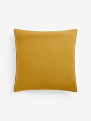Ochre Yellow 43 x 43cm Two Tone Plait Textured Cushion - Image 4 of 5