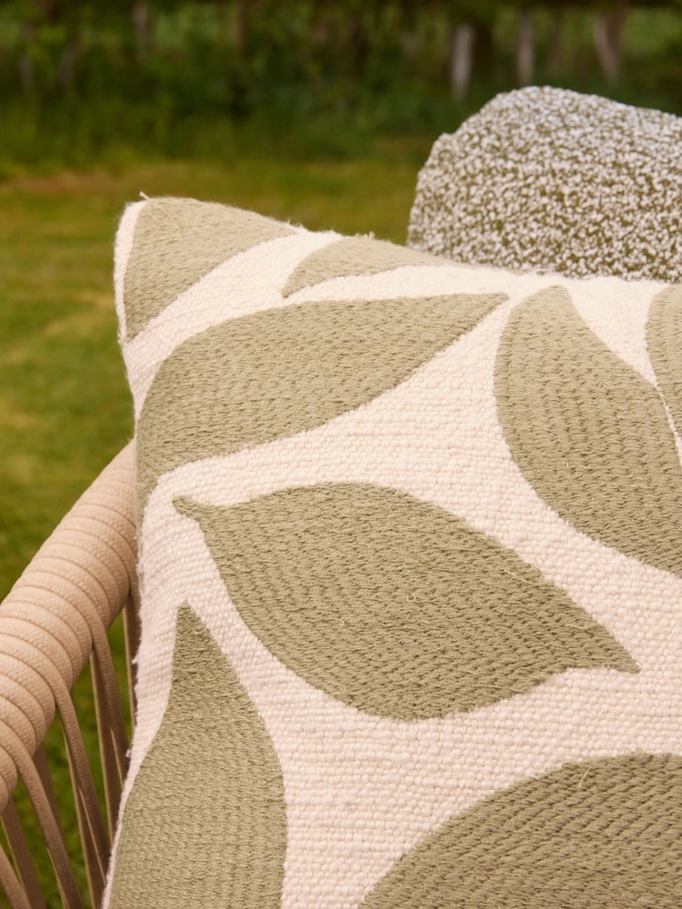 Sage Green Indoor Outdoor Leaf Cushion - Image 2 of 2