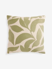 Sage Green 50 x 50cm Indoor Outdoor Leaf Cushion - Image 3 of 5