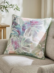 Dark Green Tropical Leaf Indoor Outdoor Cushion - Image 3 of 6