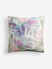 Dark Green Tropical Leaf Indoor Outdoor Cushion - Image 4 of 6