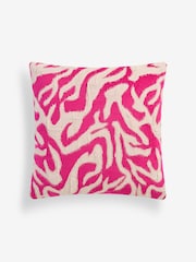 Fushsia Pink 50 x 50cm Abstract Velvet Dune Cushion - Image 5 of 5