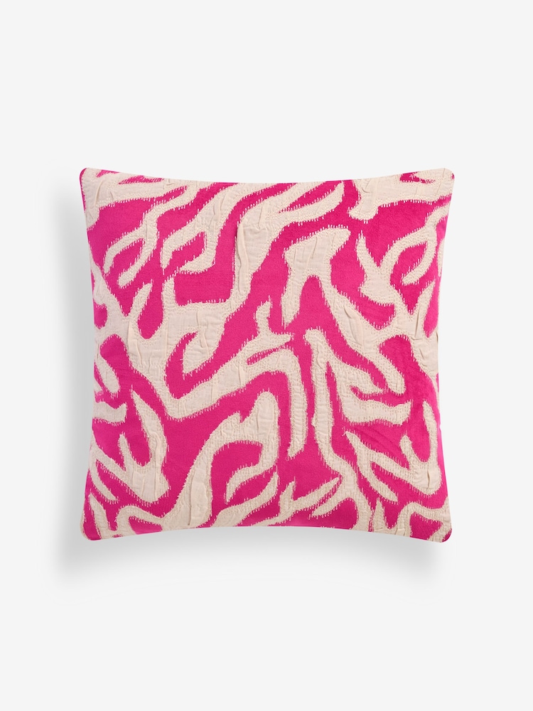 Fushsia Pink 50 x 50cm Abstract Velvet Dune Cushion - Image 5 of 5 Fushsia Pink 50 x 50cm Abstract Velvet Dune Cushion - Image 5 of 5