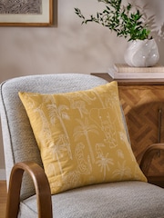 Ochre Yellow Quilted Animal Cushion - Image 1 of 5