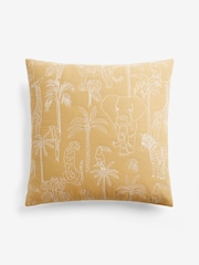 Ochre Yellow Quilted Animal Cushion - Image 3 of 5