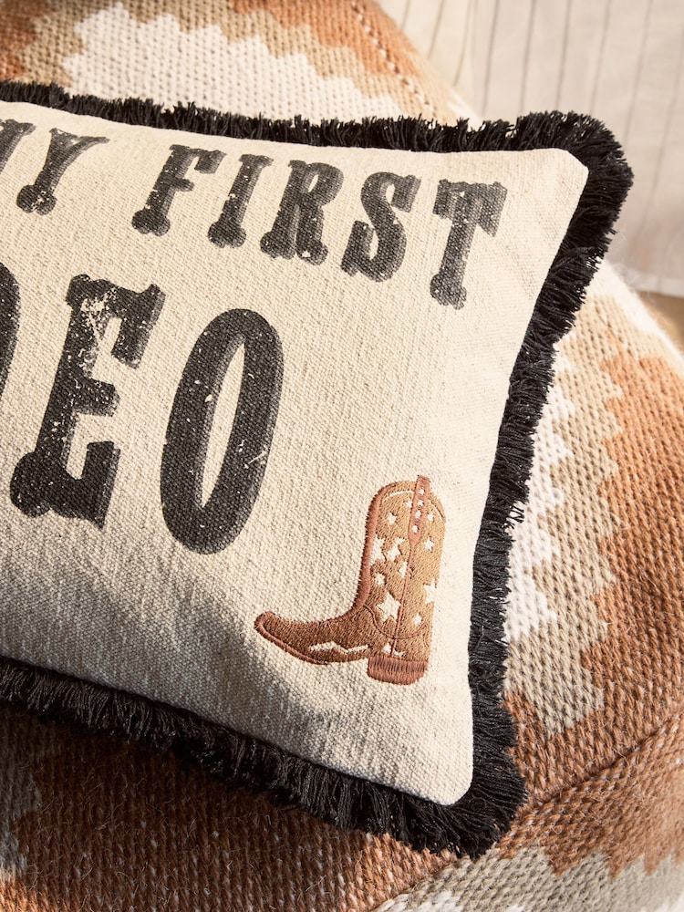 Aint My First Rodeo Slogan Cushion - Image 2 of 5