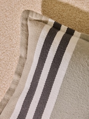 Sage Green 50 x 30cm Indoor Outdoor Stripe Cushion - Image 2 of 5