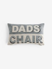 Dad's Chair Velvet Slogan Cushion - Bild 3 von 5