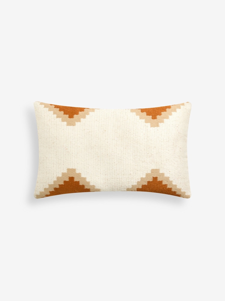 Coussin géométrique tissé extérieur 50 x 30cm - Image 4 of 6