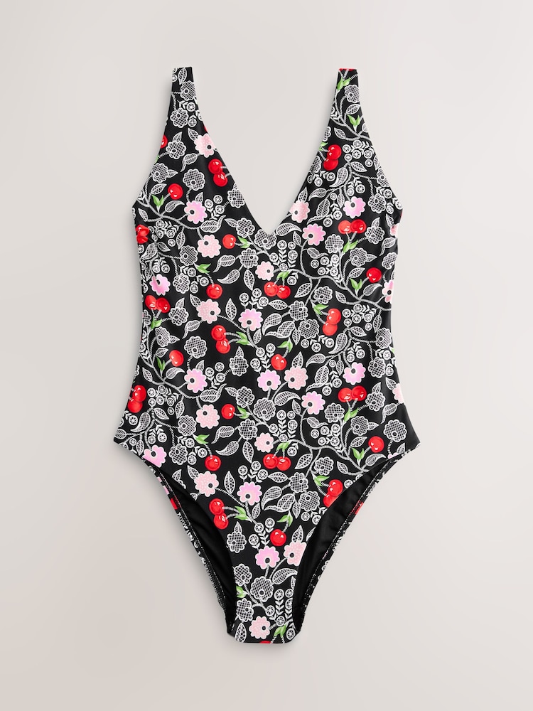 Cath Kidston Black Cherry Garden Swimsuit - Image 5 of 7