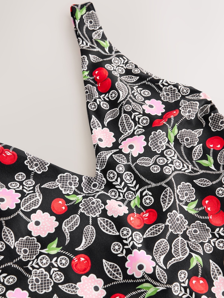 Cath Kidston Black Cherry Garden Swimsuit - Image 6 of 7