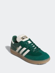 adidas Golf Green/White Samba Spikeless Golf Trainers - Image 3 of 9