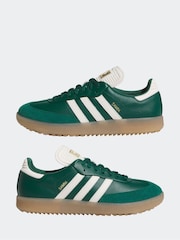adidas Golf Green/White Samba Spikeless Golf Trainers - Image 5 of 9