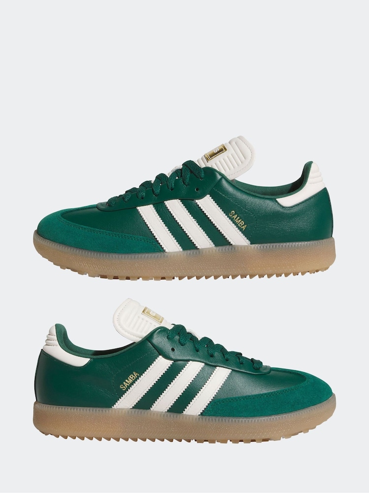 Vert/Blanc - Baskets adidas Golf Samba sans crampons - Image 5 of 9