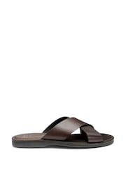 Loake Gozo Cross Strap Brown Sandals - Image 1 of 3