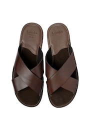 Loake Gozo Cross Strap Brown Sandals - Image 3 of 3